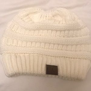 Cream beanie
